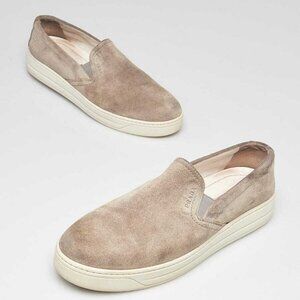 Prada Grey Suede Slip On Sneakers Size 6.5/37